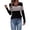 AB1259 Black, variant on Tisuna Fall T-Shirts For Women Cozy Color Block V Neck Tops Ladies Daily Wear Outfits Size L