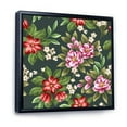 thumbnail image 3 of Designart 'Vintage Red and Pink Wildflowers I' Traditional Framed Canvas Wall Art Print, 3 of 5