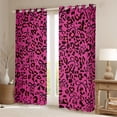 thumbnail image 2 of jejeloiu Cute Bow Tie Blackout Curtains Set of 2 (52x84 Each),Cartoon Cheetah Pattern Window Curtains,Pink Black Leopard Curtains and Drapes For Adults,Ultra Soft Home Decor, 2 of 6