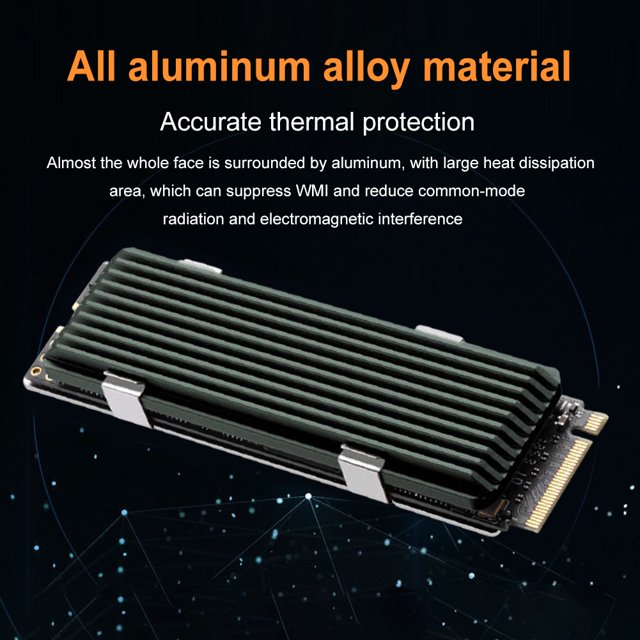 Disipador De Calor Disipador de calor Enfriador de calor de aleación de aluminio Resistencia al calor para M.2 2280 (verde militar)