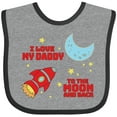 thumbnail image 3 of Inktastic I Love My Daddy to the Moon and Back Boys or Girls Baby Bib, 3 of 4