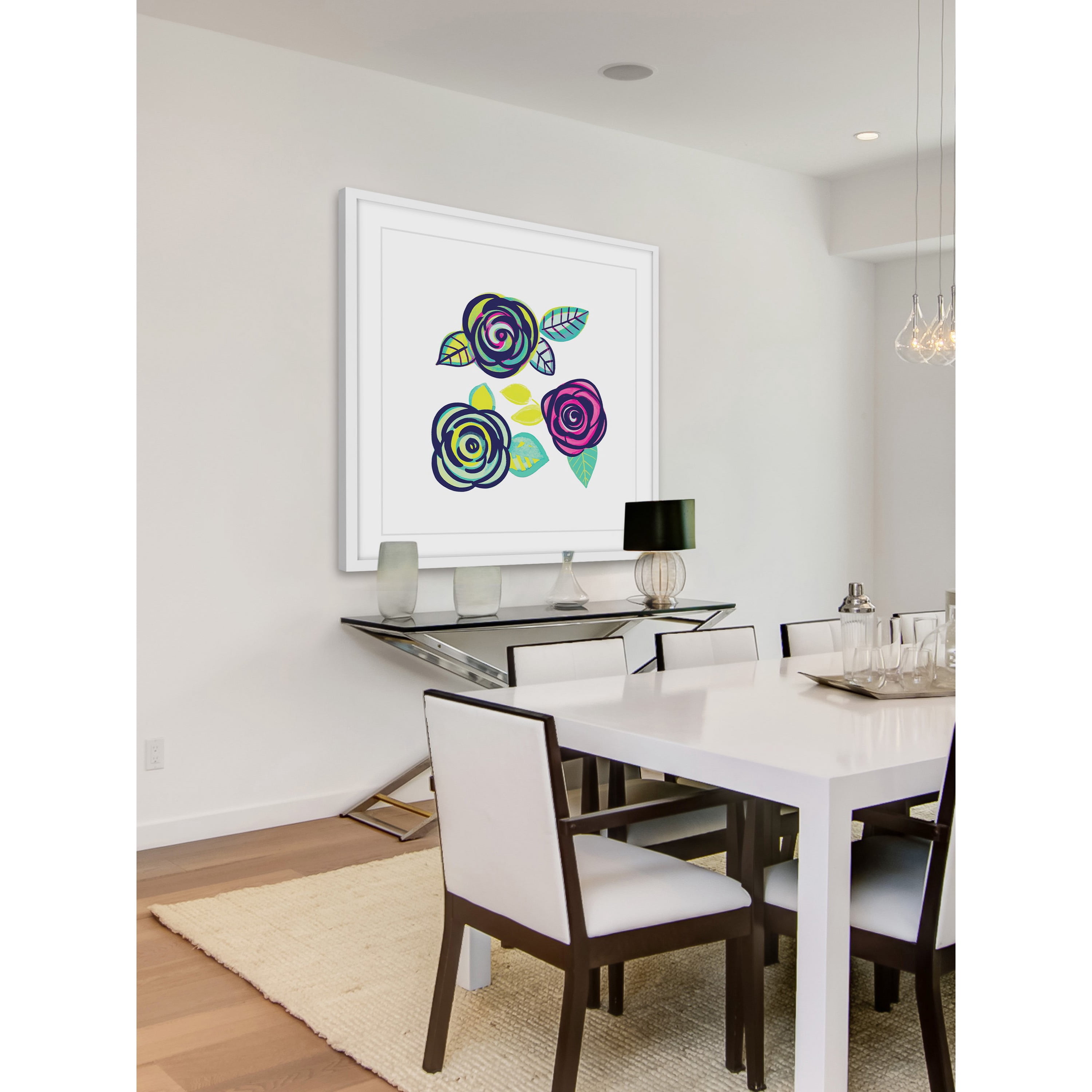 "Triple Flowers" Framed Painting Print