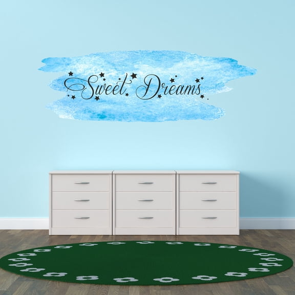 Wishes Wall Decals for Children Bedroom - Succession of Ideas Dreams DIY & Creativity Boy Girl Bedroom Wall Sticker - Size: 10 In x 3 In