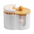 thumbnail image 3 of TIMIFIS Cotton Swab Storage, Dorm Room Essentials 2-in-1 Integrated Cover Swab Box Makeup Remover Storage Box Desktop Makeup Storage Box Double Hole Circular Storage, 3 of 8