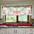 thumbnail image 3 of Yayeee Kitchen Curtains Tier Set of 2 Light Filtering 57"x24" Over Sink Window Panels, Abstract Geometric, 3 of 7