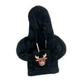 thumbnail image 4 of Funda para pomo de cambio de marchas de coche, protector de pomo, decoración divertida, para Navidad Cabeza de reno negro, 4 of 9
