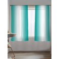 thumbnail image 5 of Sheer Curtains 63 Inch Length 2 Panels Set for Bedroom, Aqua White Ombre Semi Sheer Curtains for Windows, Gradient Abstract Minimalist Aesthetic Voile Window Treatments Rod Pocket Curtain, 5 of 7