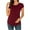 Red, variant on Dezsed Women's Maternity Tops Short Sleeve Round Neck Front Pleat Peplum Tunic Top Mama Pregnancy Shirts Summer Casual Classic T Shirts For Pregnant Women