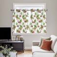 thumbnail image 4 of Summer Kitchen Curtains Window Panels, Botanical Tropical Plants Camels Palm Tree Animals Insulated Window Treatment Curtain, Grommet Curtains for Bedroom/Living Room/Bathroom, 2 Piece 52"Wx45"L, 4 of 8
