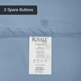 thumbnail image 6 of ROYALE Lake Blue Duvet Cover King Size - Washed Duvet Cover Set, 3 Piece Double Brushed Duvet Covers with Button Closure - 1 Duvet Cover 104x90 inch and 2 Pillow Shams - Comforter Cover, 6 of 8