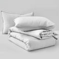 SORMAG Duvet Cover Set Soft Washed Microfiber Duvet Cover 3 Pieces King