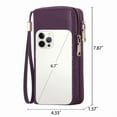 thumbnail image 4 of FALAN MULE Wallet for Women Clutch RFID Blocking Wristlet Leather Purse Large Capacity Credit Card Holder with Grip Hand Strap, 4 of 11
