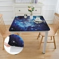 thumbnail image 2 of HAOXIT  Space Pattern Square Tablecloth,Stain Wrinkle Resistant Reusable Washable Print Square Table Cover,for Kitchen Camping Birthday Dining Dinner Outdoor(Blue) 52*52, 2 of 8