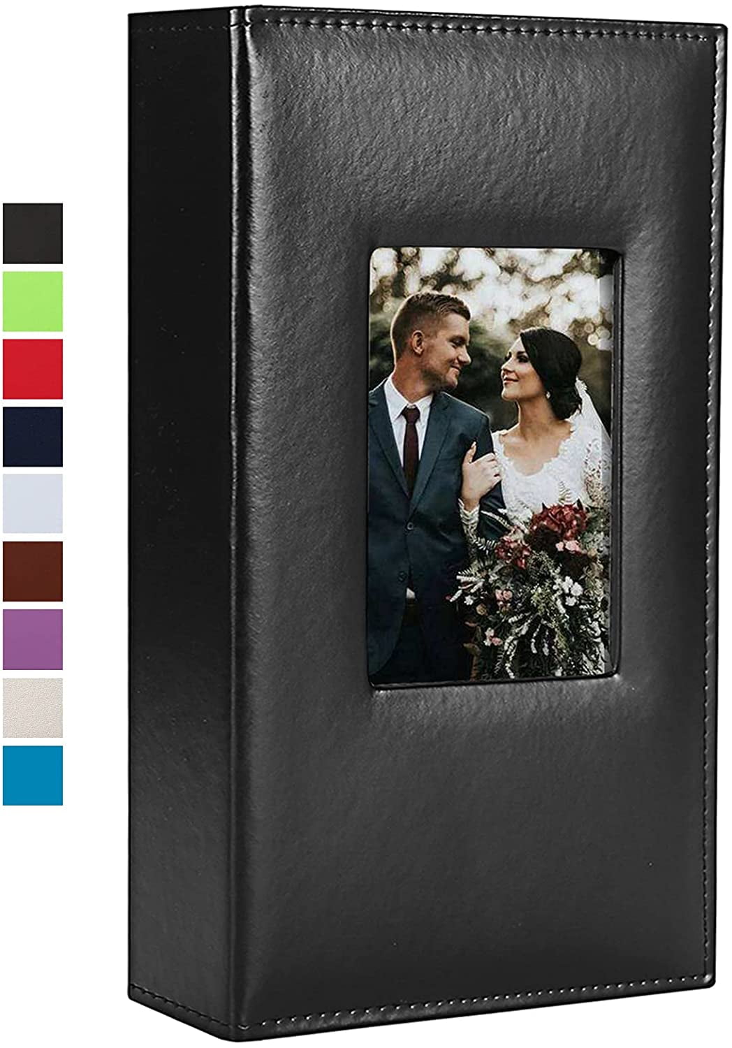 Vienrose Photo Album 4x6 300 Photos with Memo Area Leather Cover Large Capacity Pictures Book for Wedding Family Baby Vacation