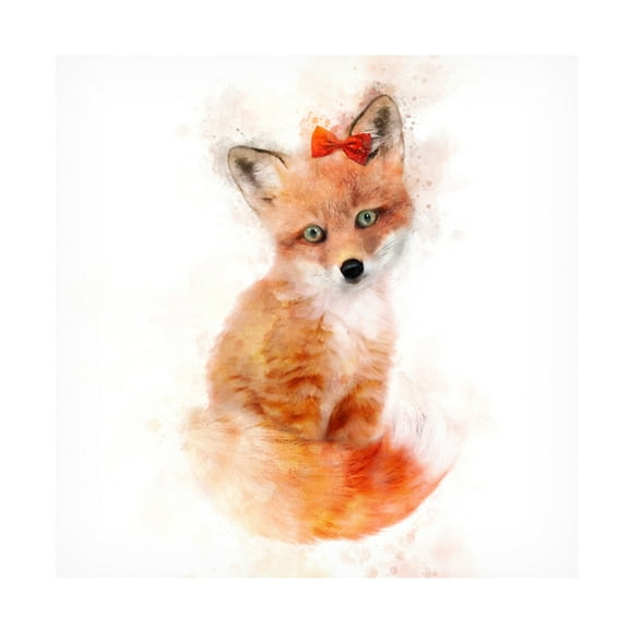 Trademark Fine Art Emel Tunaboylu  Baby Fox Canvas Wall Art