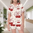 thumbnail image 4 of TZEWGL Ensemble de Pyjama Confortable à Imprimé Graphique avec Chemise à Manches Courtes et Short pour Fille, Ensemble 2 Pcs pour Filles Taille 2-3 Ans, 4 of 5