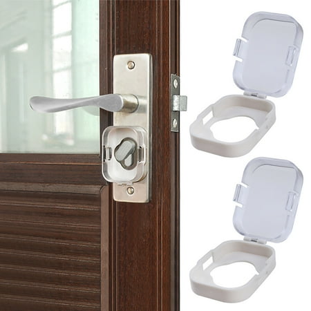 Lock Cover Adhesive Proofing Knob 2PCS Baby Door
