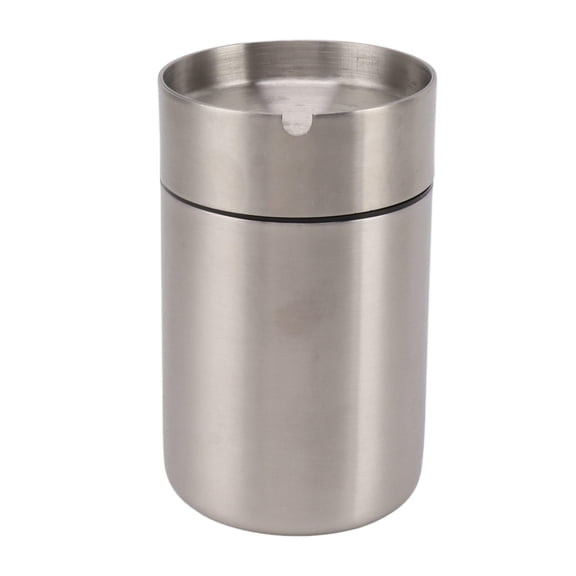 YAHHU Stainless Steel Windproof Car Ashtray – Elegant Portable Smoke Can with Removable Lid, Fits Cup Holders, Ideal for Home, Office, Travel