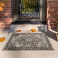 thumbnail image 4 of Lochas Vintage Accent Rugs Distressed Print Area Rug Low Pile Carpet for Living Room Bedroom Home Decor,Brown,2'x3', 4 of 6