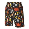 thumbnail image 4 of Logiee Seafood And Drinks Print Mens Swim Trunks Quick Dry Board Shorts,Breathable Hawaii Beach Shorts Swimwear Bathing Suits-Large, 4 of 6