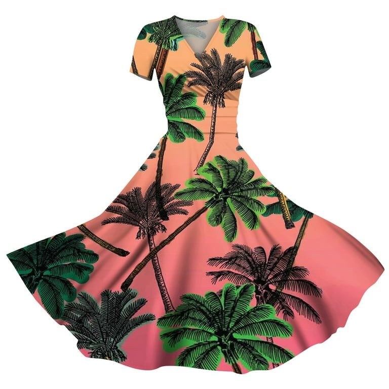 Midi plus size hawaiian dress discount