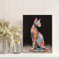 thumbnail image 2 of UXIEQU Colorful Cat Canvas Wall Art 15.75x11.81 Inches, 2 of 8