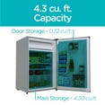 thumbnail image 5 of BLACK+DECKER BCRK43V Compact Refrigerator Energy Star Single Door Mini Fridge with Freezer, 4.3 cu. ft., Silver, 5 of 8