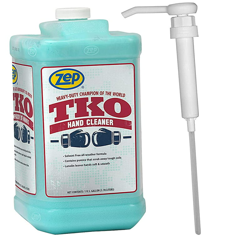 Zep TKO Heavy-Duty Industrial Hand Cleaner - 1 Gal (Case of 4) - 1049524 - The Go-To Hand Cleaner for Professionals, Four Pumps Included, Size: 128 oz
