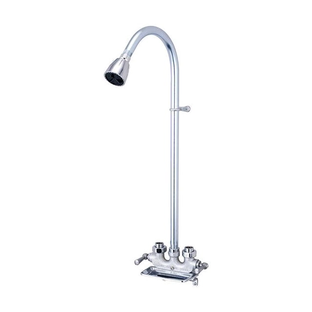 Central Brass 0477-RC Central Brass Two Handle Utility Shower - Rough Chrome