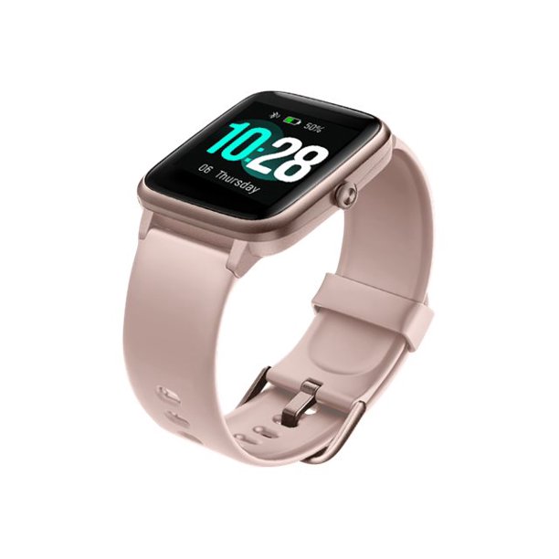 Letsfit ID205L Smart watch with strap TPU pink wrist size 5.39 in 7.6 in Bluetooth