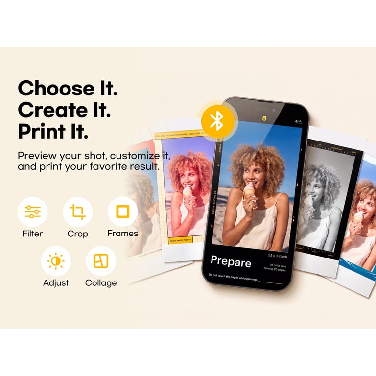 Kodak, Dock Plus 4PASS Instant Photo Printer, Bluetooth