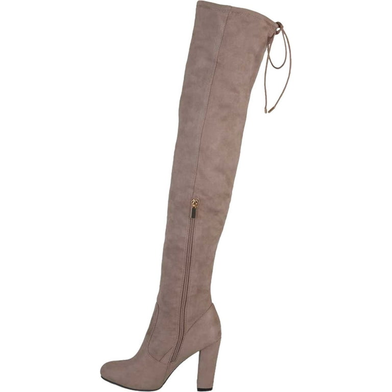 Journee Collection Womens Maya Suede Wide Calf Knee High Boots