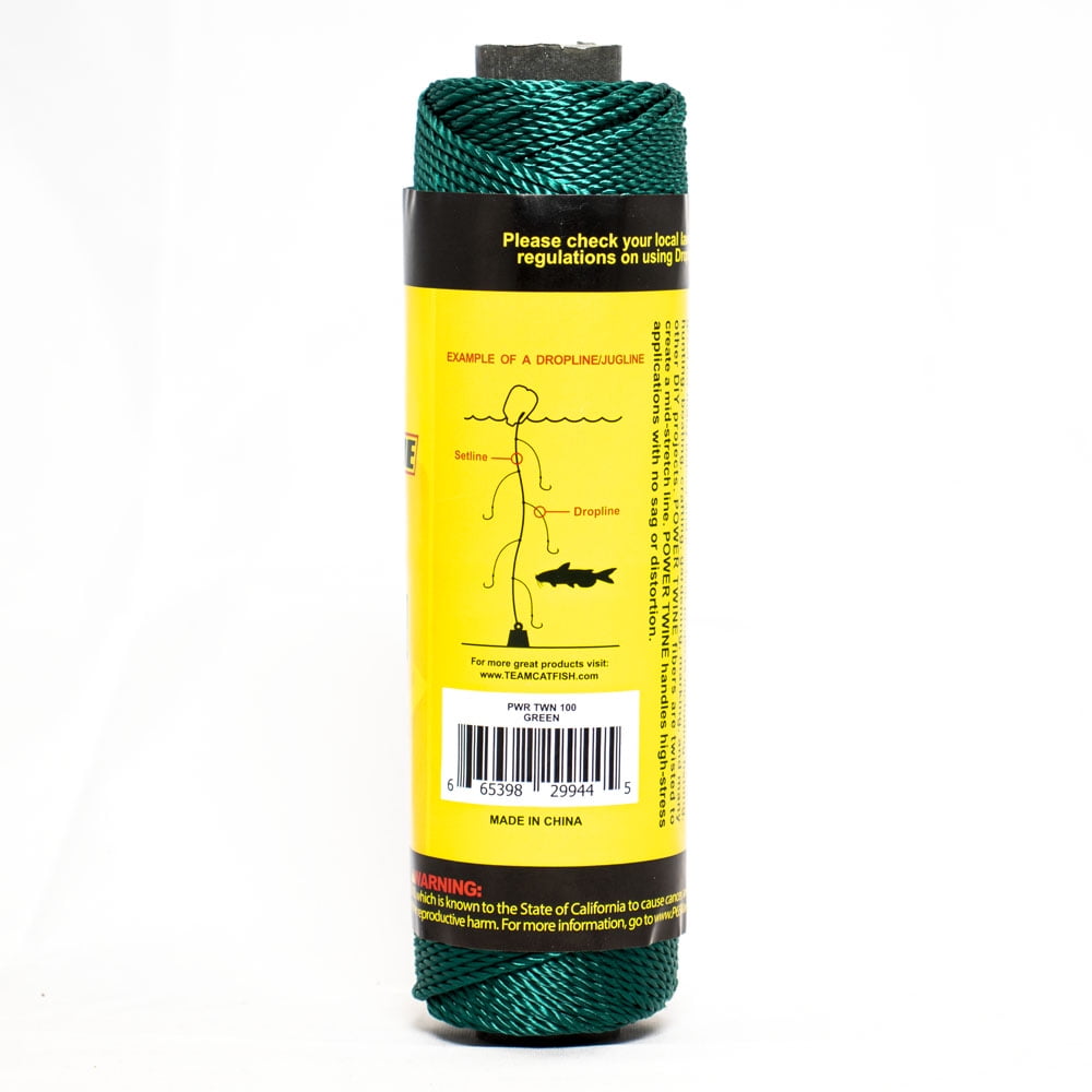 (2 pack) Team Catfish Power Twine 300ft, 100lb Test Green