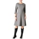 thumbnail image 1 of Vestido de Cuello Peter Pan para Mujeres Hobemty, Manga 3/4, A Line, Elegante, Ropa de Trabajo, M Gris, 1 of 5