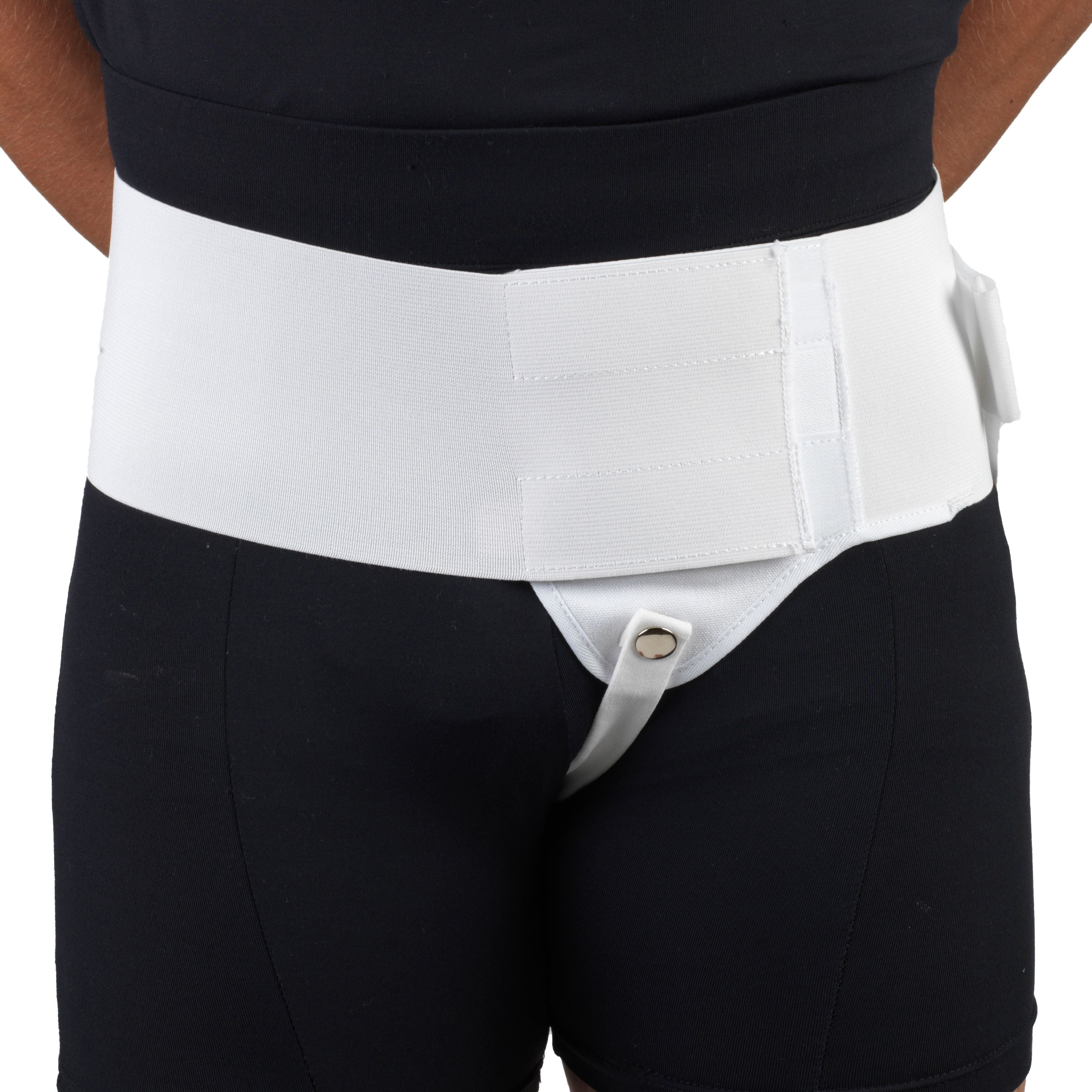 OTC Lightweight Single Hernia Support, Left Side, White, Large