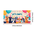 thumbnail image 3 of LUUFILx Dog Party Themed Backdrop Banner Colorful Balloon Animals Decoration Background for Puppy Birthday Party Celebration Supplies Let's Pawty Photo Booth Decor, 3 of 6
