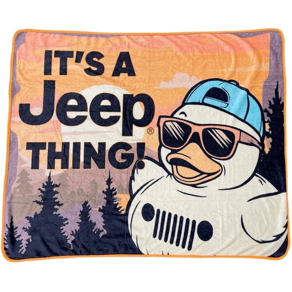 Ducks It's a Jeep Thing Sunset Fleece Throw Blanket