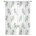 thumbnail image 3 of Plant Green Leaves Tulle Sheer Window Curtains for Living Room the Bedroom Modern Voile Organza rative Curtains Drapes, 3 of 6