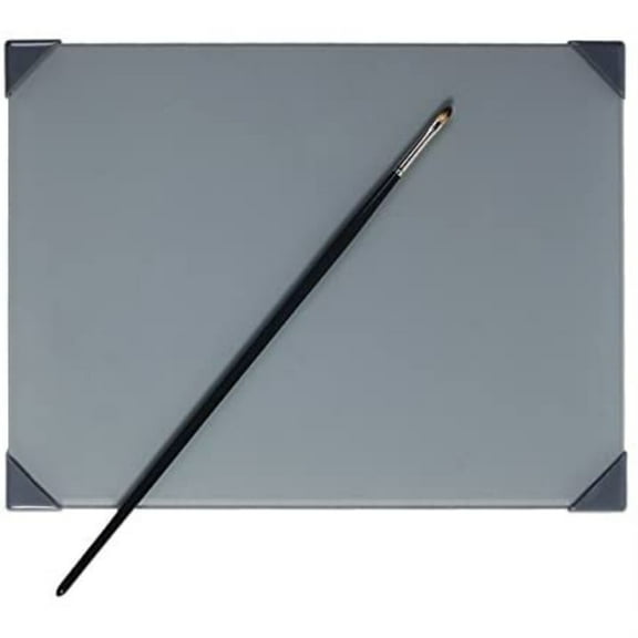 New Wave POSH Glass Table Top Palettes, Gray, 9" x 12"