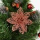 thumbnail image 1 of 5 piezas de flores artificiales brillantes de Navidad decoración del árbol de Navidad para el hogar flores falsas adornos de Navidad decoración de fiesta de año nuevo, 1 of 4