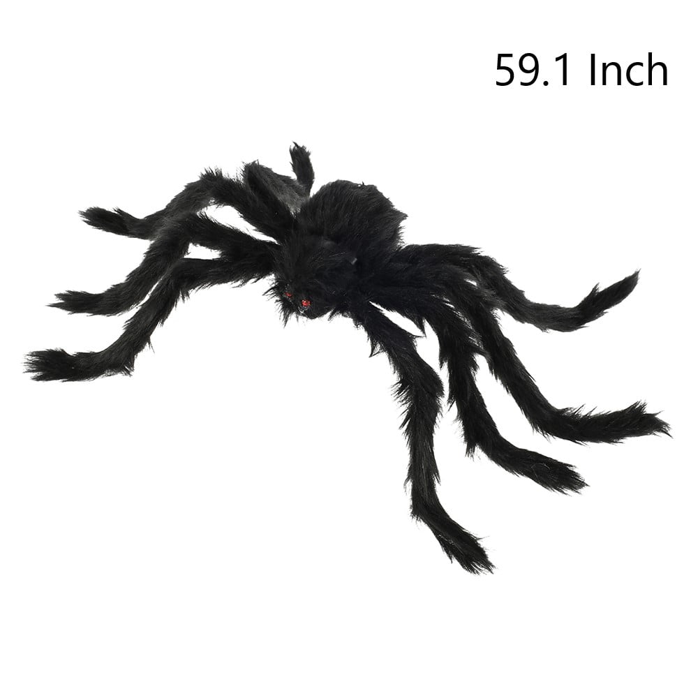 1Pc 50cm Halloween Fake Black Spider Scary Party Decor Haunted House Prop Furry 