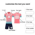 thumbnail image 4 of Custom Football Kit Set for Adult and Child, Name Number Team Logo DIY Family Match Personalized Jersey Shirt Shorts Set, Dad and Son Matching Outfits Pink XL, 4 of 6