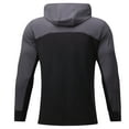 thumbnail image 4 of Timoontee Men's Cardigan Athletic Hoodies Long Sleeve Zip Up Pullover Tops Outdoor Casual Workout Sweatshirts Color Block Hooded Sweatshirts Gray XL, 4 of 7