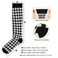thumbnail image 3 of FORMRS Womens Knee High Socks Casual Long Thick Travel Daily Wear, 2 Pairs, Black and White Geometric, 3 of 6