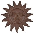 thumbnail image 2 of Cast Iron Sun Face Rays Wall Plaque – Heavy Duty Rustic Antique Brown Patina – 10x9.5 Inches 2 of 3