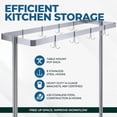 thumbnail image 4 of 36" Stainless Steel Table-Mounted Pot Rack with 6 Hooks | Commercial Kitchen Pot & Utensil Organizer | NSF Certified, 4 of 8