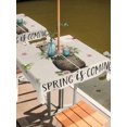 thumbnail image 2 of Outdoor Tablecloth with Umbrella Hole for Patio/Picnic/Party/Camping, Rustic Groundhog Waterproof Table Cloth Square Cover Washable, Spring Floral Butterfly Botanical (60"x 60"), 2 of 8