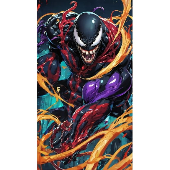 Diamond Painting Kits for Adults Cartoon Beginners Round Full Drill 5D DIY Diamond Art Kits Venom Picture Art for Home Wall Decor Gift 12x16 inch