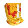 thumbnail image 2 of Yiaed Autumn Maple Leaves Print Multifunction Beanie Hats for Women Men Slouchy Knit Beanie Hat Winter Hat Scarf Stretch Skull Cap, 2 of 8