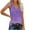 Purple, variant on Sevevn Fashion Women's Casual Printed Sleeveless Solid V-Neck Ladies Top Blouse Brown S Holiday Gift Finder